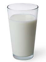 Glas med mjölk.